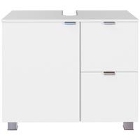 SZAFKA POD UMYWALKĘ BOGOTA - kolor srebrny/biały, Modern, materiał drewnopochodny (70/53/35cm) - Xora