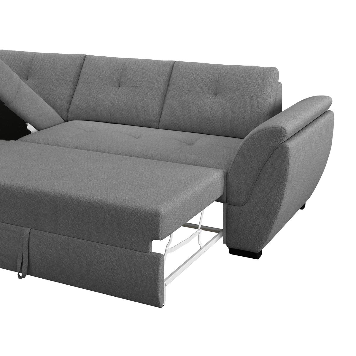 Kutna Garnitura Berisso - crna/antracit, Konvencionalno, tekstil/plastika (187/278cm) - Ondega