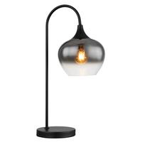 Tischleuchte Maxy in Schwarz max. 40 Watt - Schwarz, Glas/Metall (27,5/18/54cm) - Globo