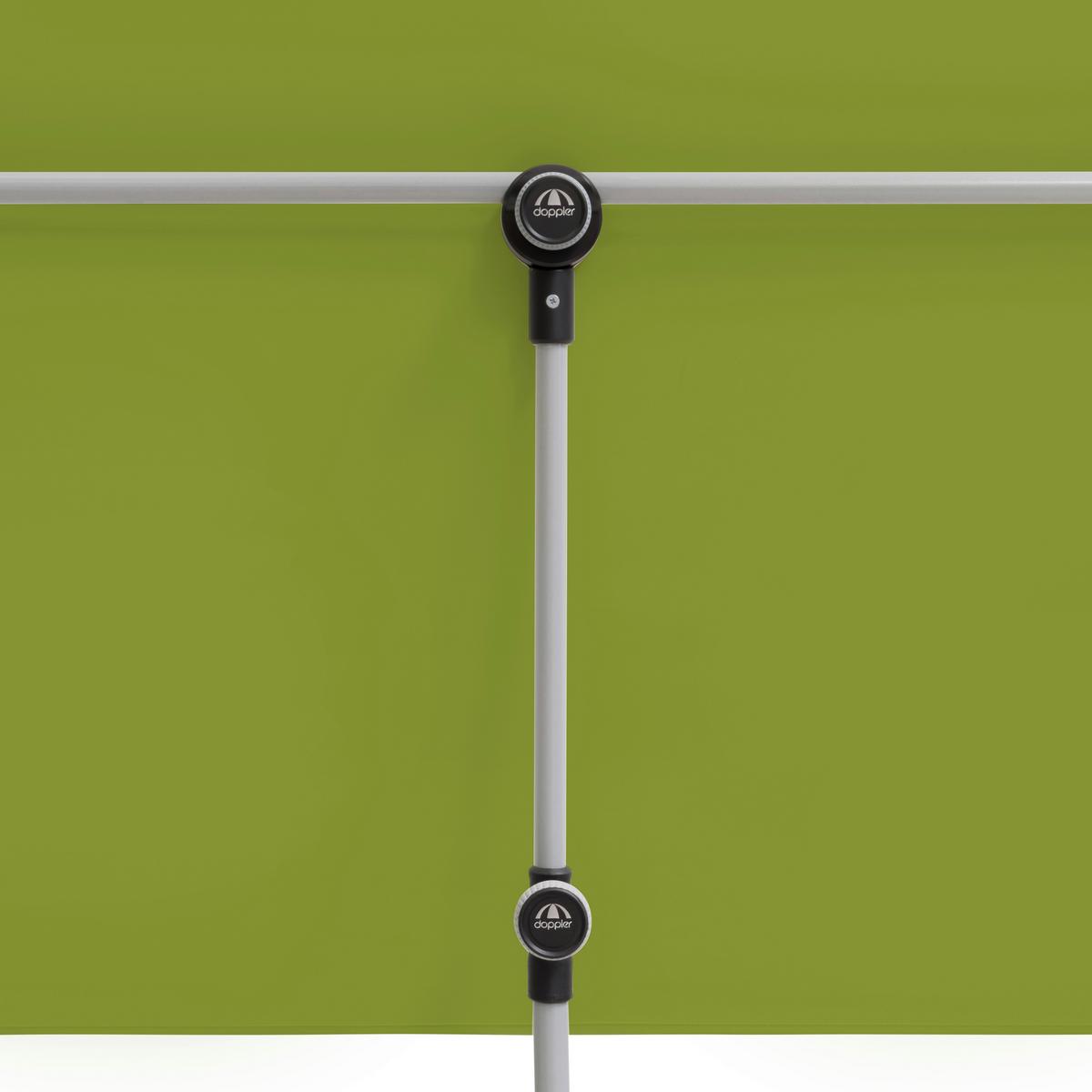 Sonnenschirm Active Balkonblende Grün ca.180x130cm - Alufarben/Grün, Design, Textil/Metall (180/130cm) - KNIRPS