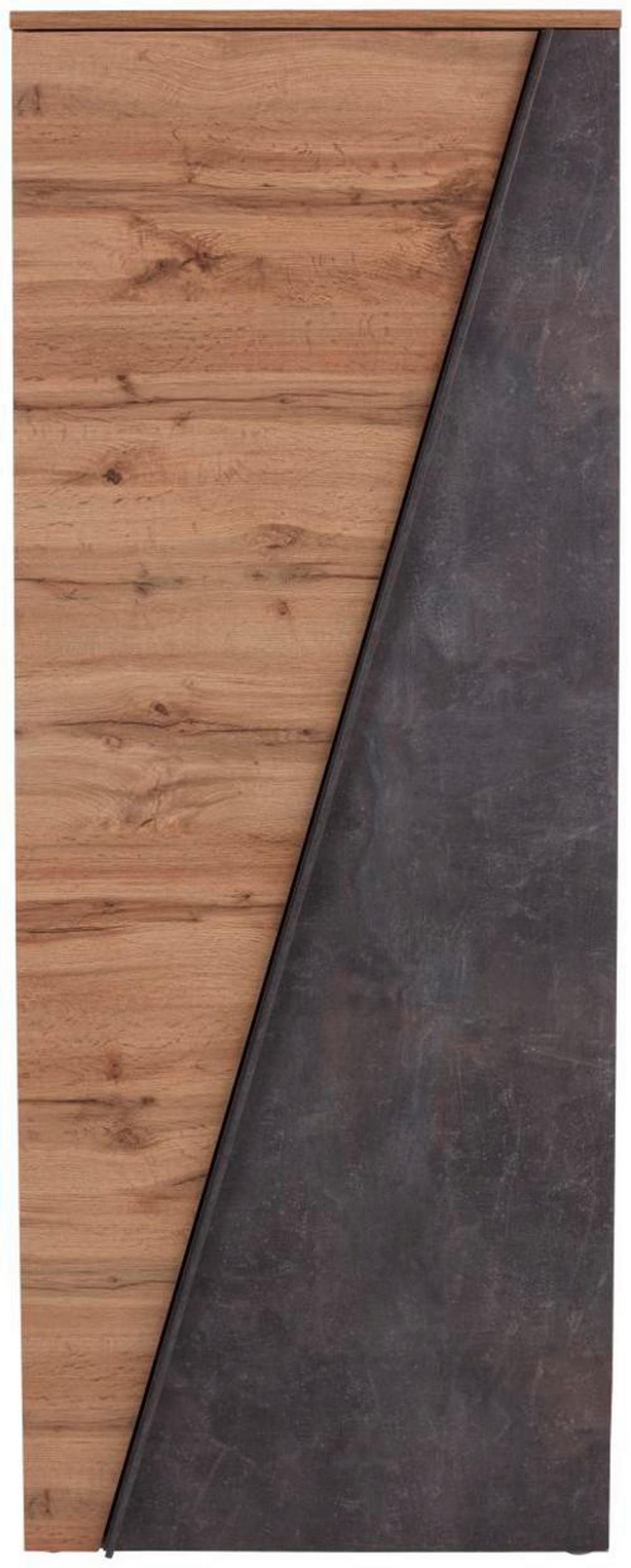 Omara Za Čevlje Venedig, Temno Siva, Hrast - temno siva/črna, Moderno, umetna masa/leseni material (70/196/35cm) - Mömax