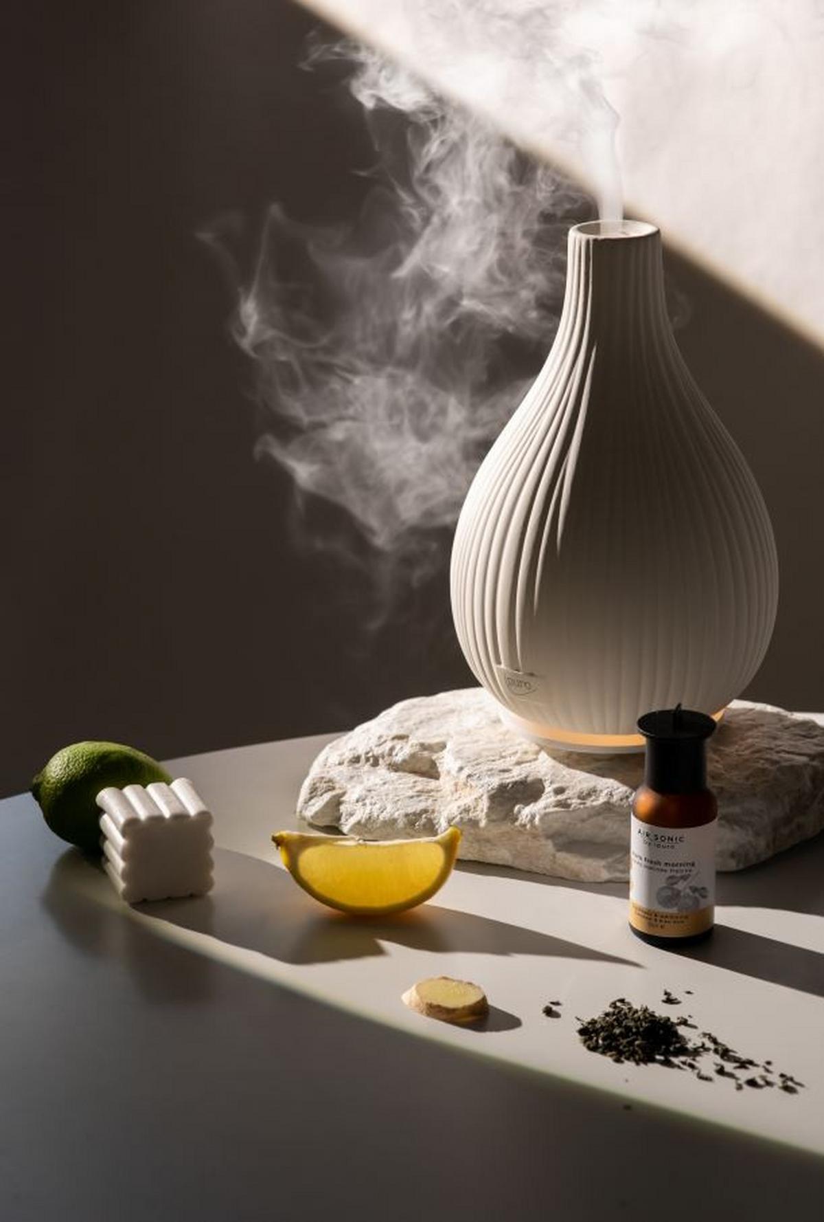 DYFUZOR ZAPACHOWY AROMA VASE BEIGE - beżowobrązowy, Basics (23cm) - Ipuro