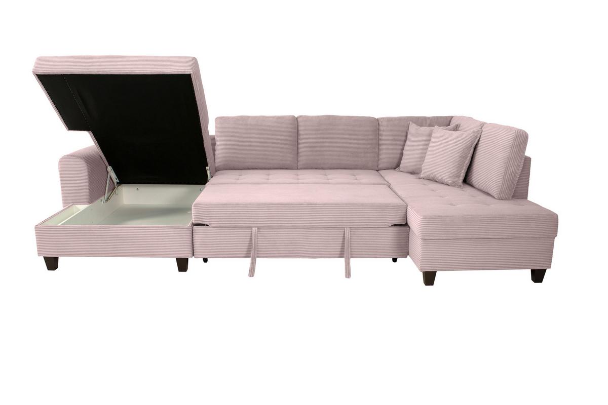 Canapea modulara MORITZ - roz, Trend, textil (155/324/178cm) - Modern Living