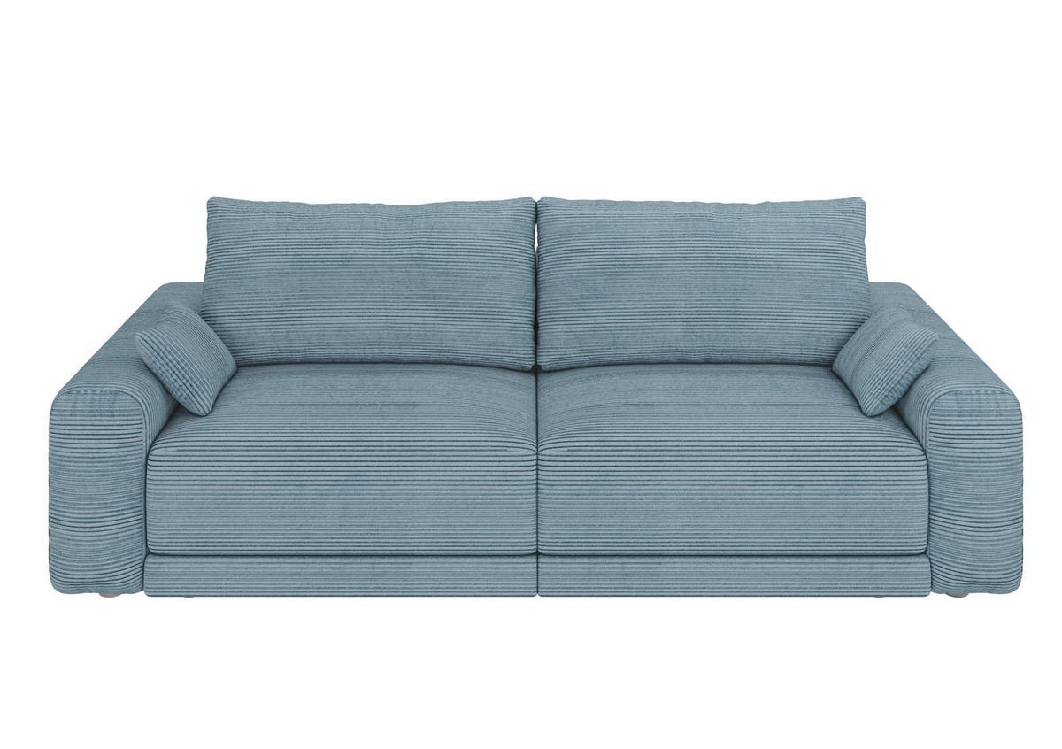 Sofa Plain Petrol - Petrol/Schwarz, MODERN, Kunststoff/Textil (256/88/120cm) - Mömax