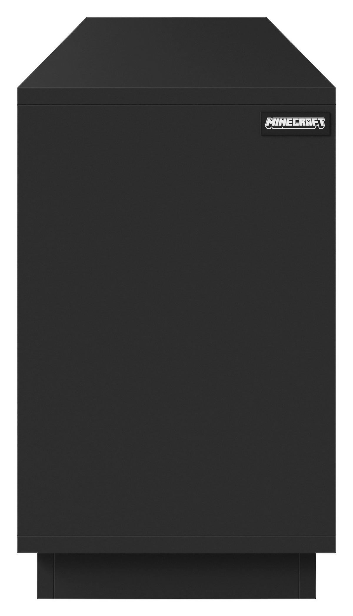 Lowboard Minecraft ca. 125x50x39 cm Schwarz - Schwarz, MODERN, Holzwerkstoff (125/50/39cm) - Minecraft