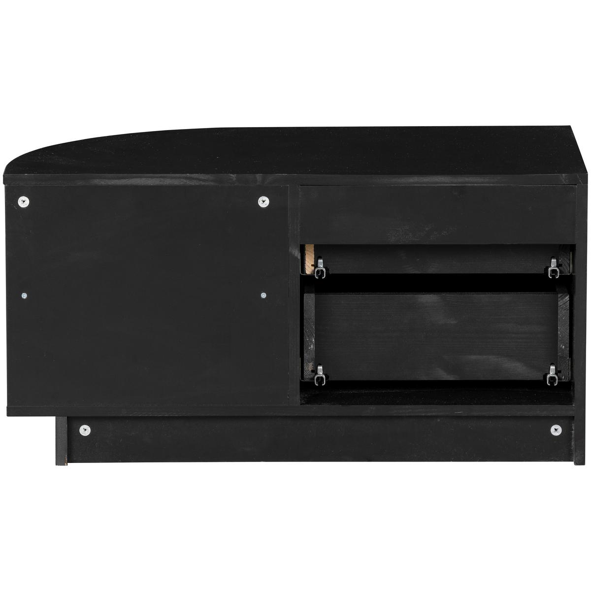 Lowboard Finca Schwarz - Schwarz, Design, Holz (78/40/40cm) - Livetastic