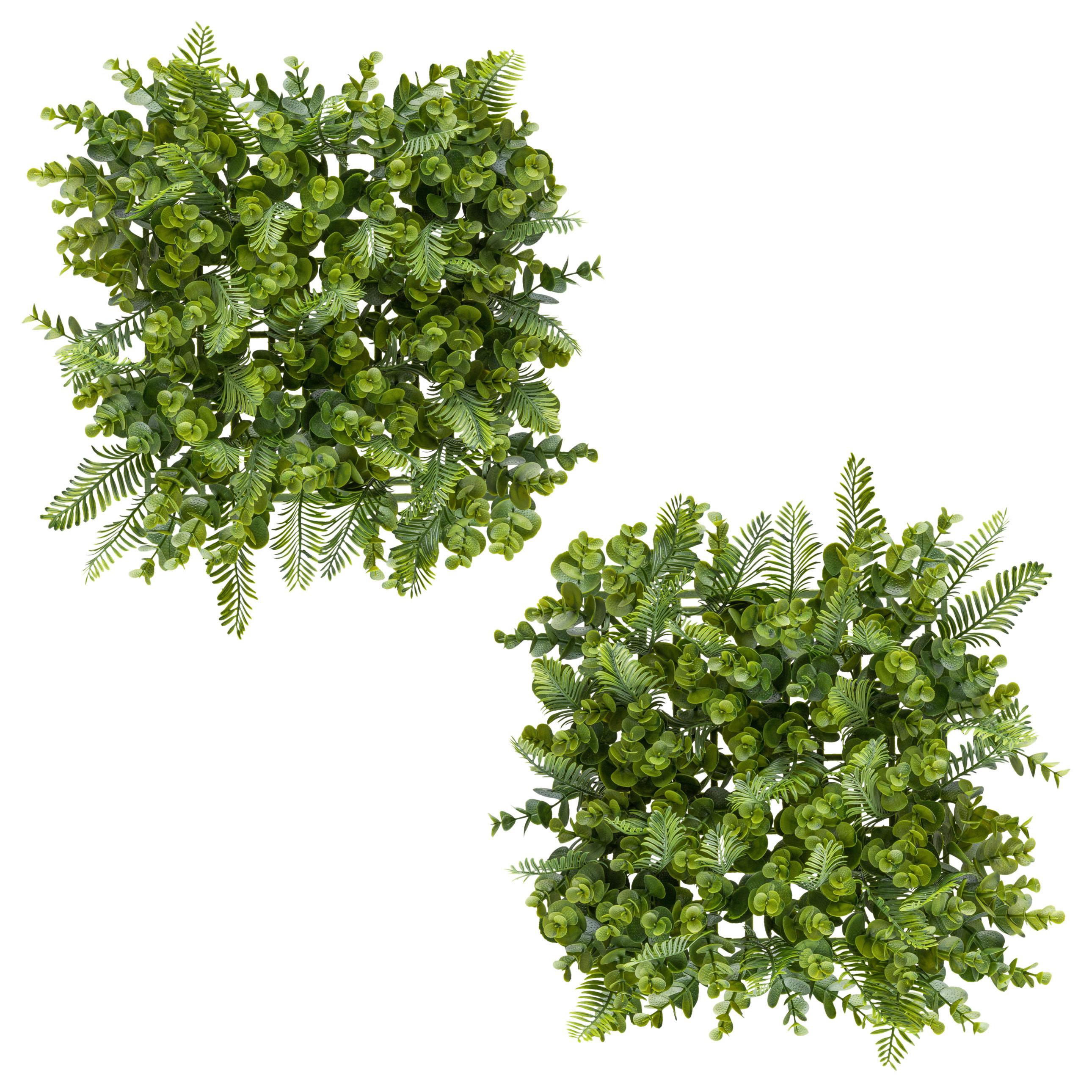 Kunstpflanze 2er Set Grün - Grün, Design, Kunststoff (25cm)