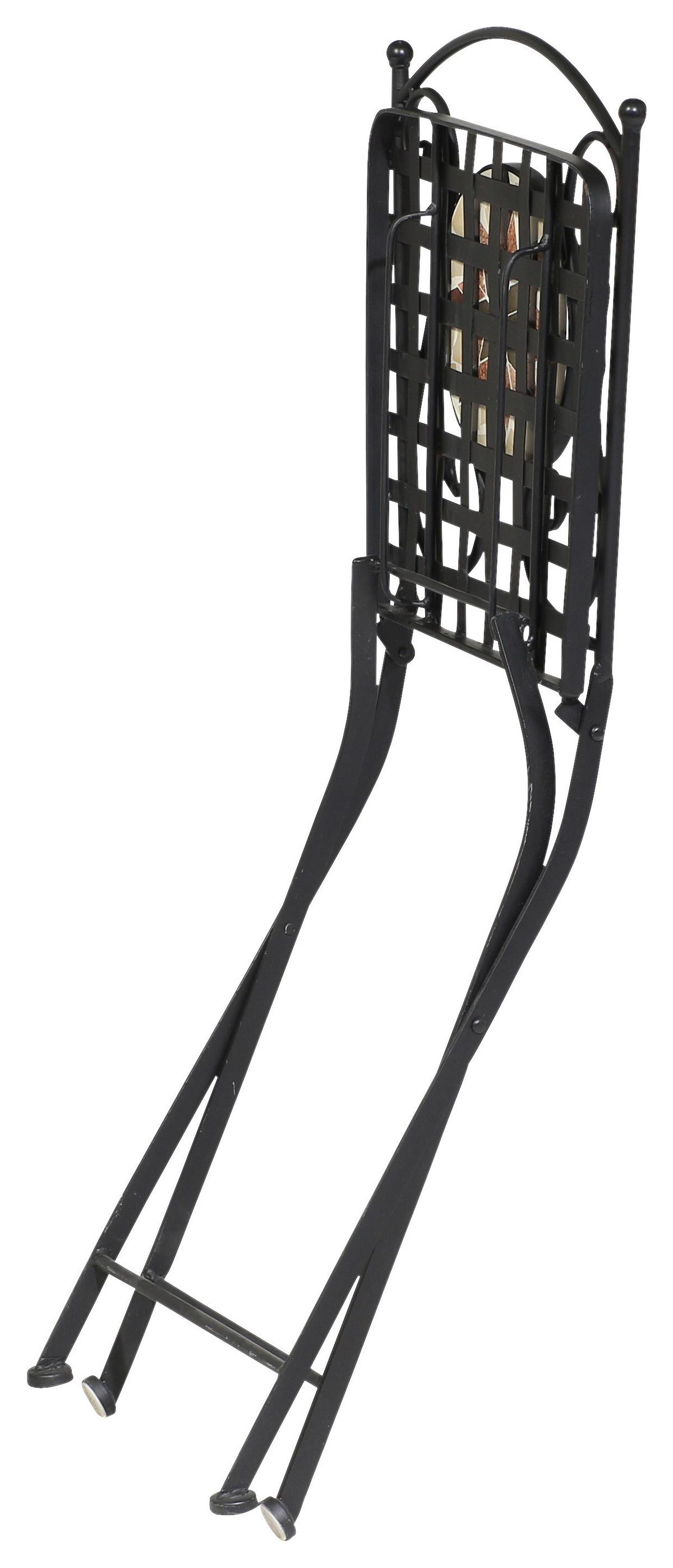 GARTENSTUHL 875336 - Multicolor/Schwarz, MODERN, Keramik/Metall (39/89,5/49,5cm) - Siena Garden