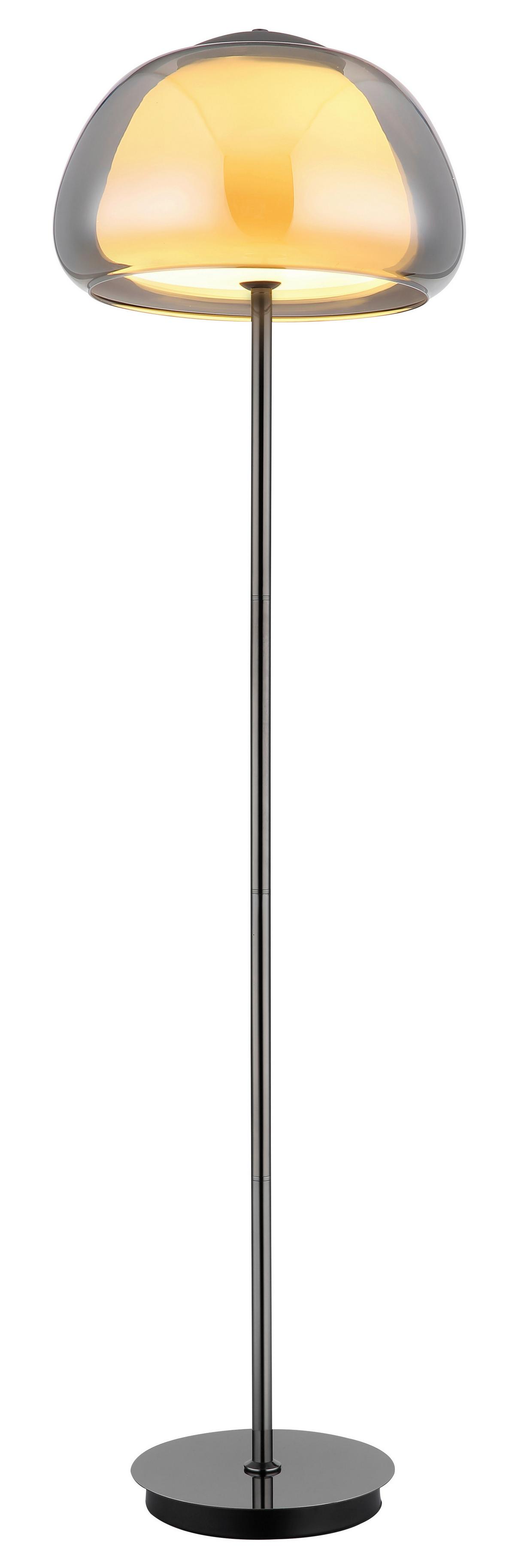 Led Podna Svjetiljka Avila - bijela/siva, Design, staklo/metal (38/150cm) - Globo
