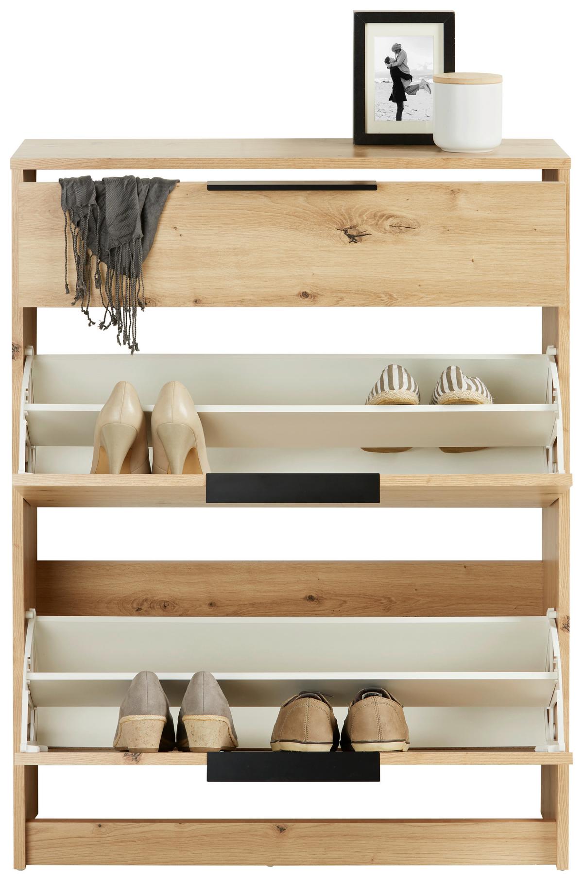 Cipősszekrény 2 Ajtó 1 Fiók Bela - tölgyfa színű, Modern, faalapú anyag (79/103/25cm) - Mömax