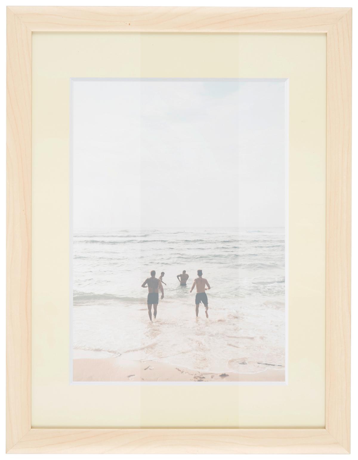 Bilderrahmen Anna ca. 30x40cm - Naturfarben, ROMANTIK / LANDHAUS, Holzwerkstoff (30/40cm) - Modern Living