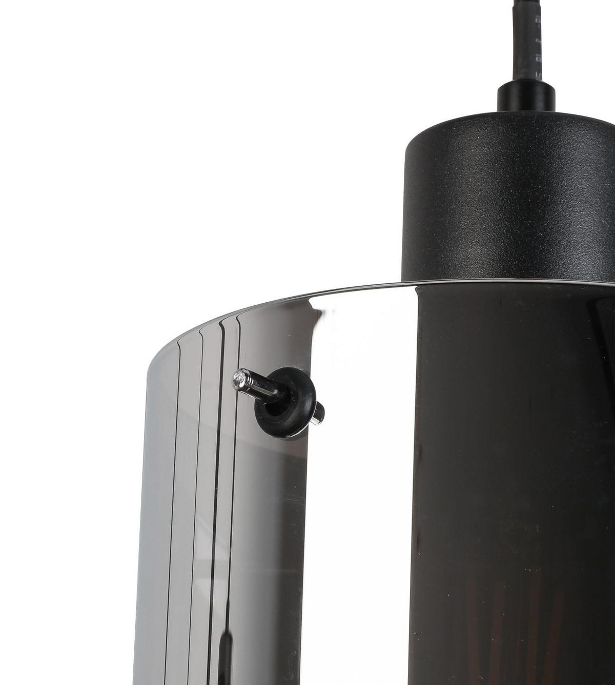 LAMPA WISZĄCA VASO - czarny/kolor chromowy, Design, metal/szkło (86/34/120cm) - Novel