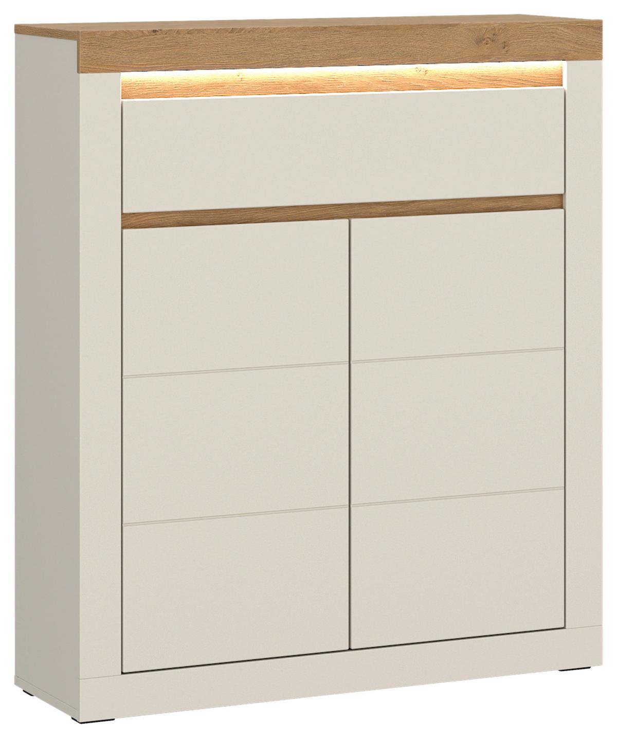 Comodă cu usi NAXXAR - cașmir/culoare lemn stejar, Trend, material pe bază de lemn (94,2/113,5/34,6cm) - Modern Living