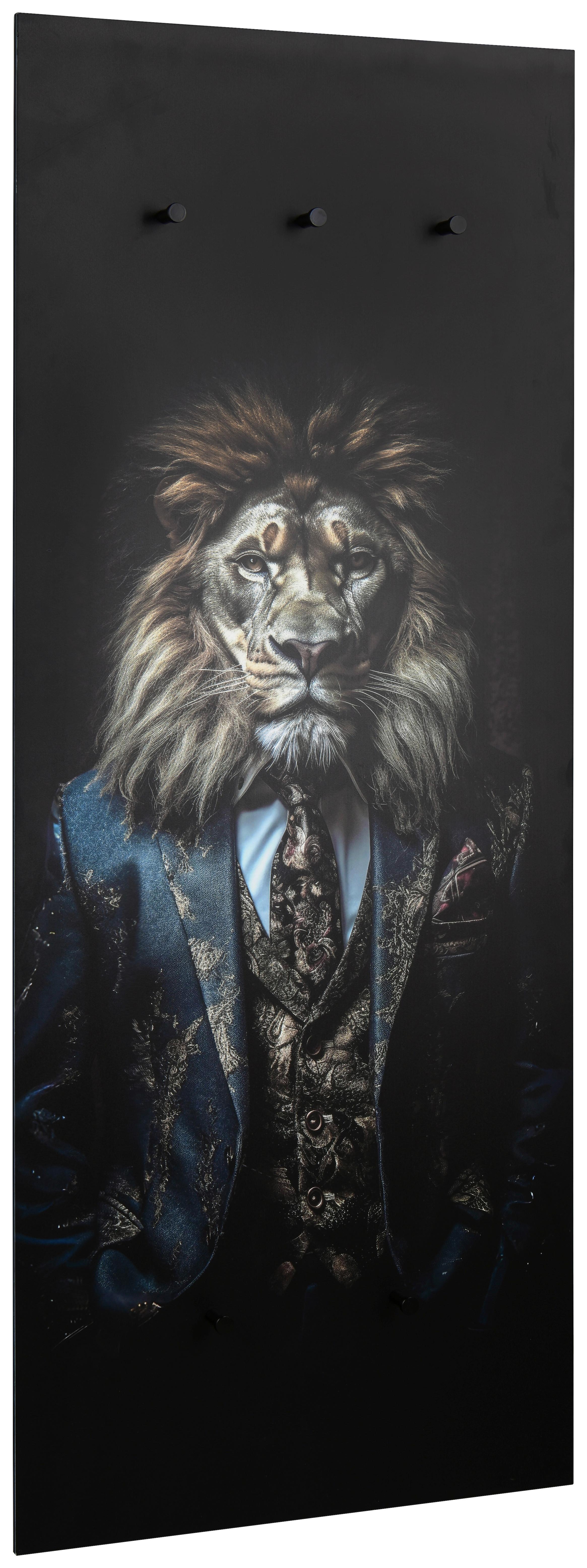 Wandgarderobe Kalea Löwe Multicolor - Multicolor, MODERN, Holzwerkstoff/Kunststoff (50/125/4cm) - Mömax