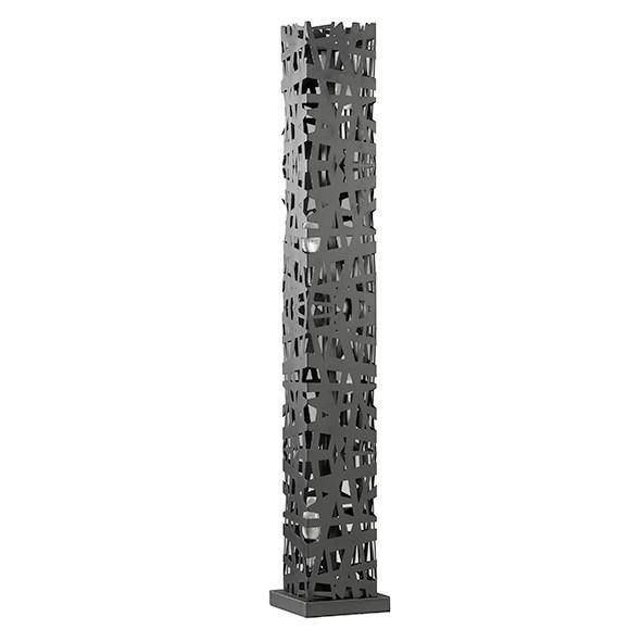 Stehleuchte Foresta Schwarz max. 6 Watt - Brombeere/Schwarz, Design, Metall (22/103cm)