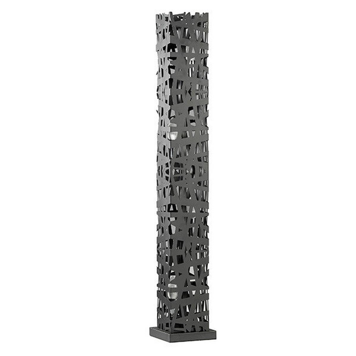 Stehleuchte Foresta Schwarz max. 6 Watt - Brombeere/Schwarz, Design, Metall (22/103cm)