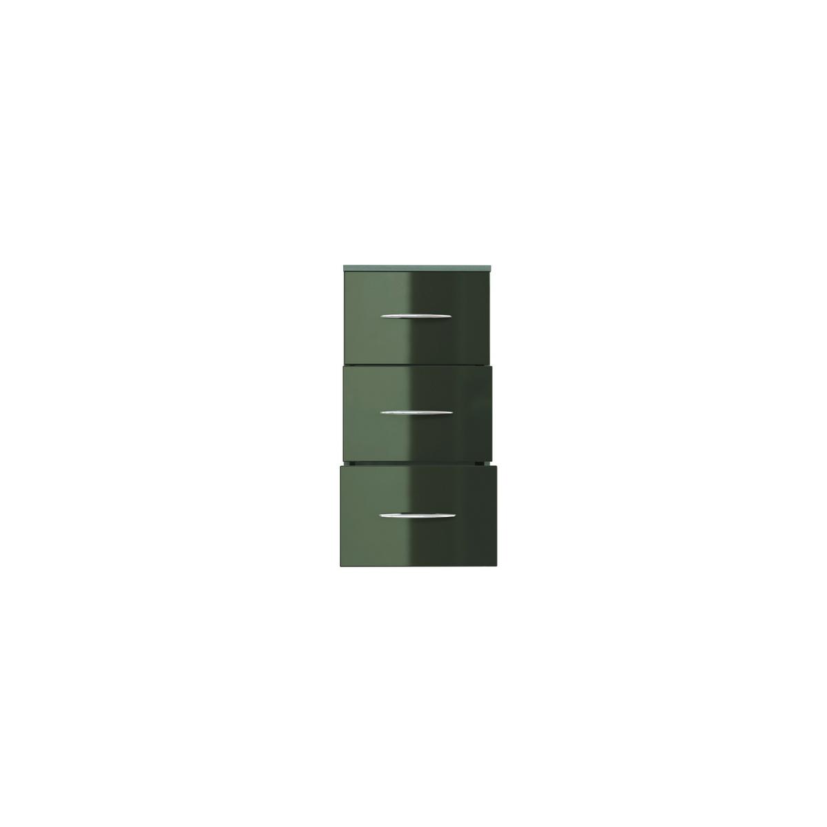 Unterschrank Florida in Grau/Graphitfarben - Chromfarben/Grau, MODERN, Holzwerkstoff/Metall (40/79/35cm)