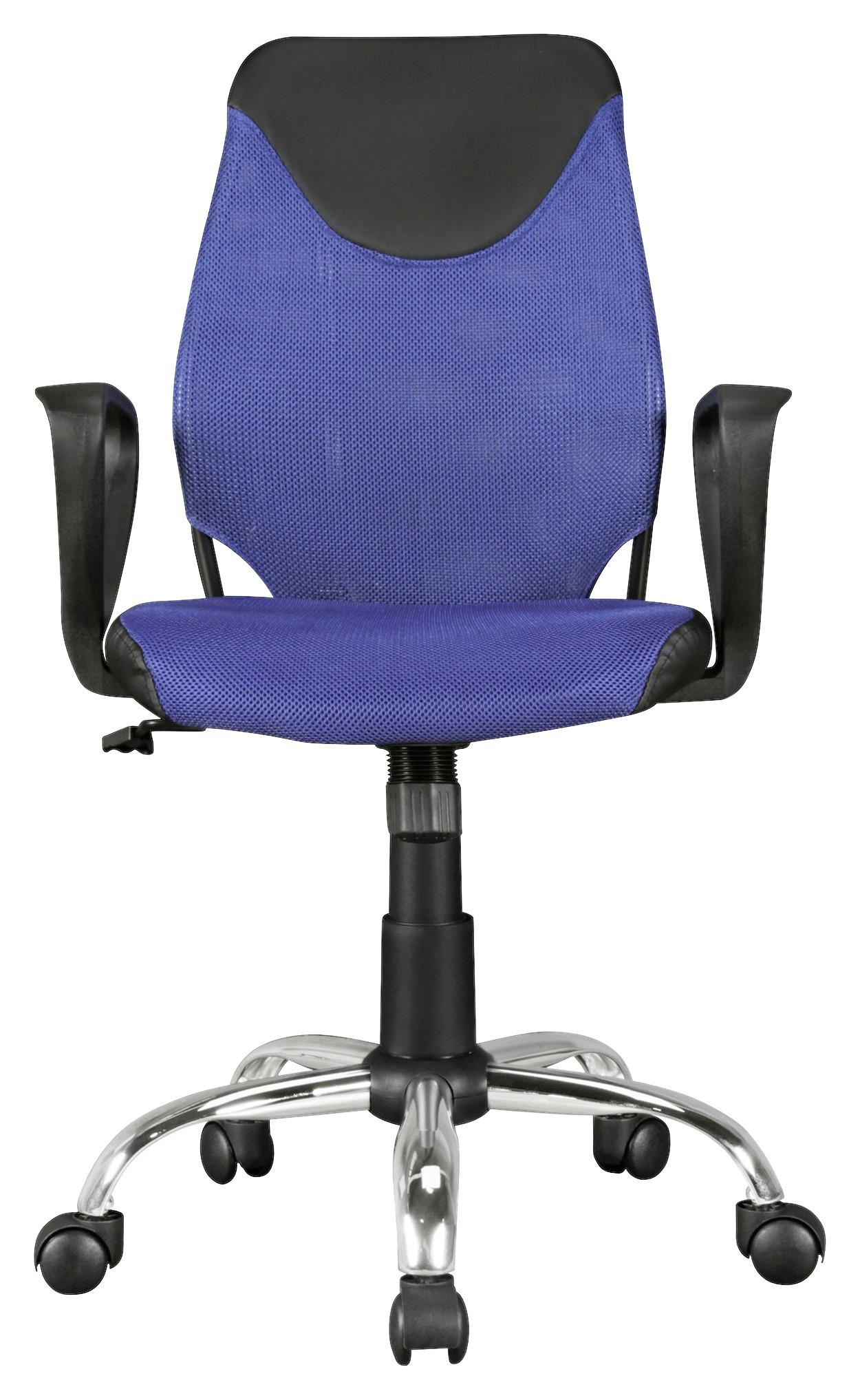 Jugenddrehstuhl Kika ca.60x105x60cm Blau - Blau/Chromfarben, MODERN, Kunststoff/Metall (60/105/60cm) - MID.YOU