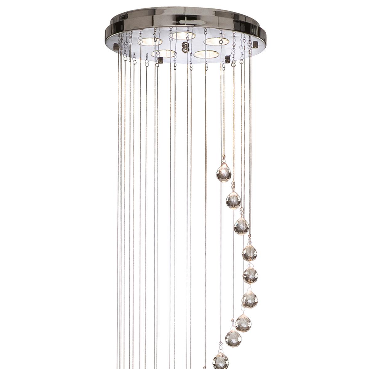 Mennyezeti Lámpa 5742cc Hallway - krómszínű, Design, üveg/fém (30/180cm)