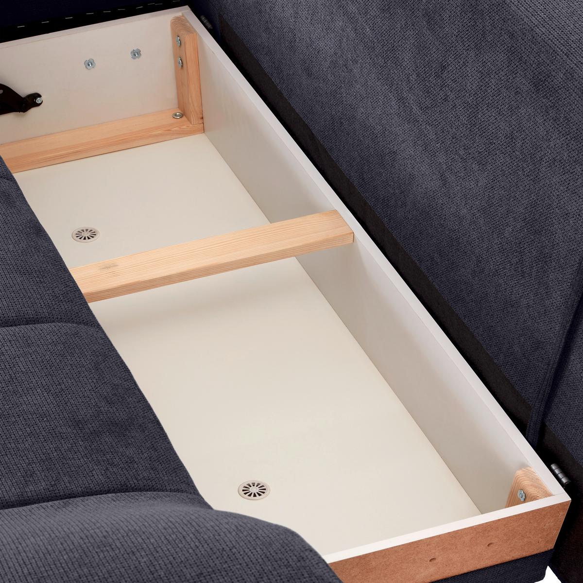 Kutna Garnitura Mendoza - crna/antracit, Design, tekstil/drvo (197/309cm) - Modern Living