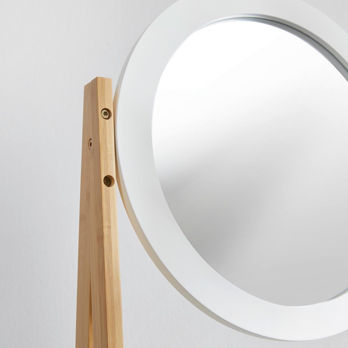 Regal Mirella Weiß/Naturfarben MDF - Naturfarben/Weiß, MODERN, Glas/Naturmaterialien (43/172/40cm) - Bessagi Home