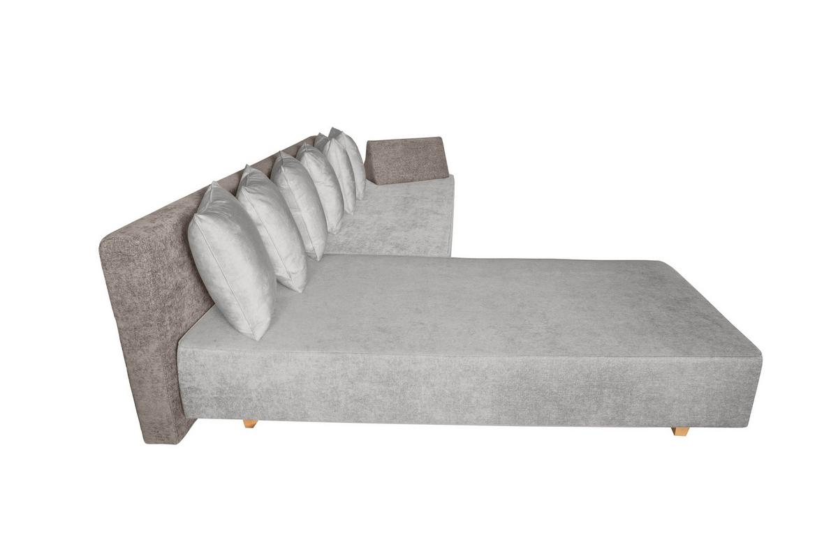 Boxspring Kanapéágy Bloom - krémszínű/barna, Modern, műanyag/faalapú anyag (215/79/292cm)