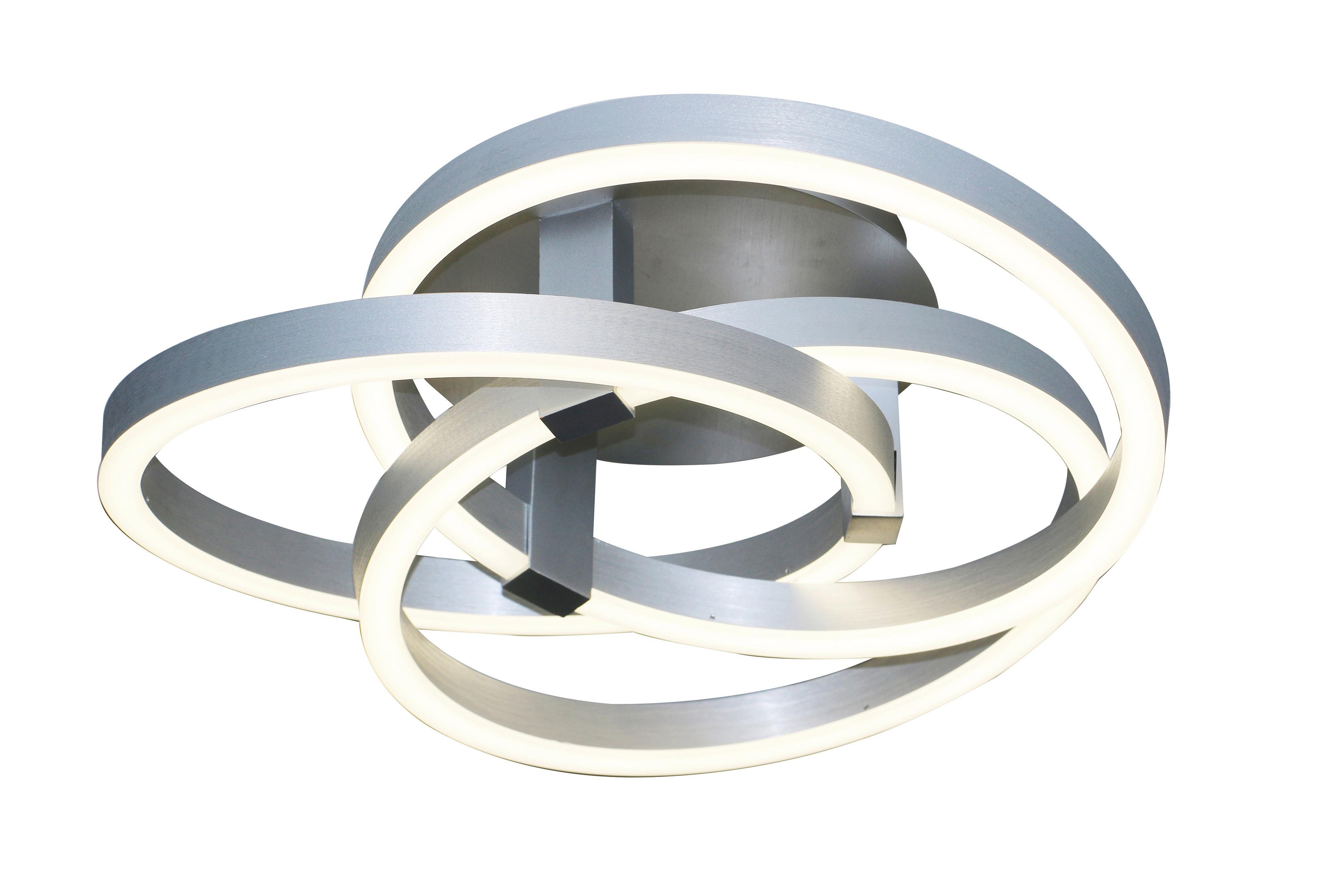 LAMPA SUFITOWA LED 1356260 - kolor aluminiowy, Design, tworzywo sztuczne/metal (55/18cm) - Näve