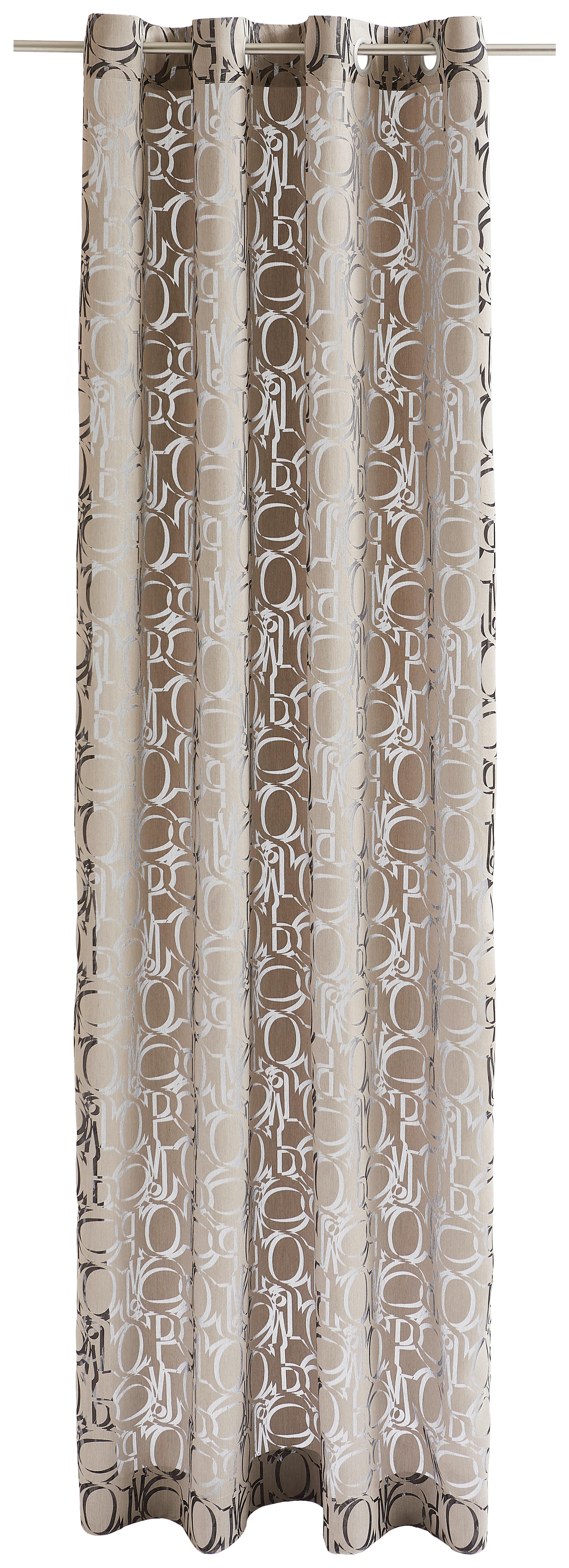ZASŁONA NA PRZELOTKACH JOOP! J-FINE ORNAMENT - kolor bagienny/greige, Basics, tkanina (140/250cm) - Joop!