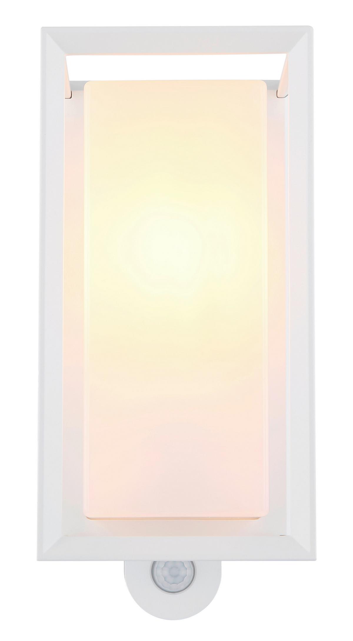 AUSSENLEUCHTE 31982WS SENSOR - Weiss, Konventionell, Kunststoff/Metall (13/12,2/28cm) - Globo