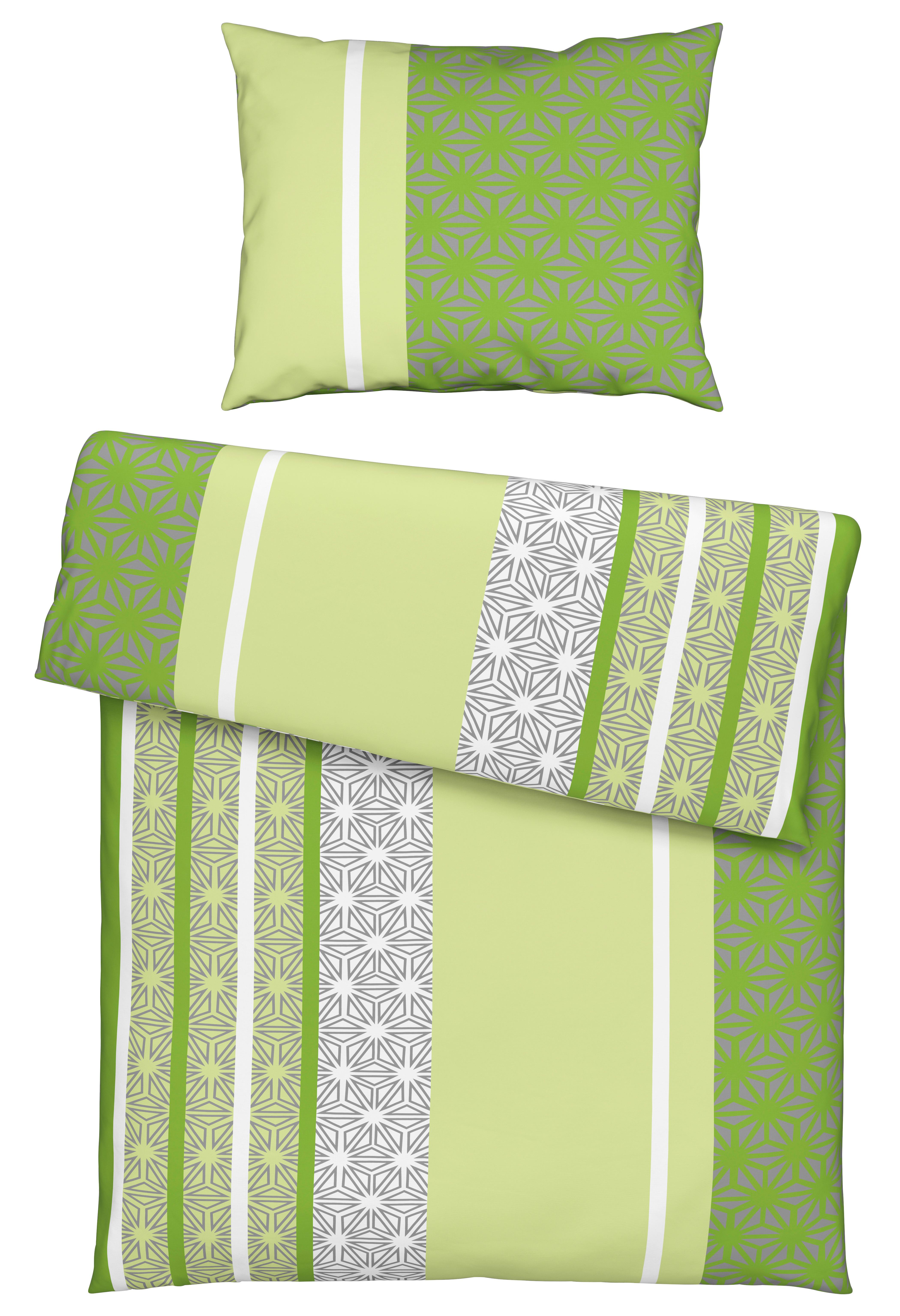 Bettwäsche Sara in Grün ca. 140x200cm - Grün, Textil (140/200cm) - Based