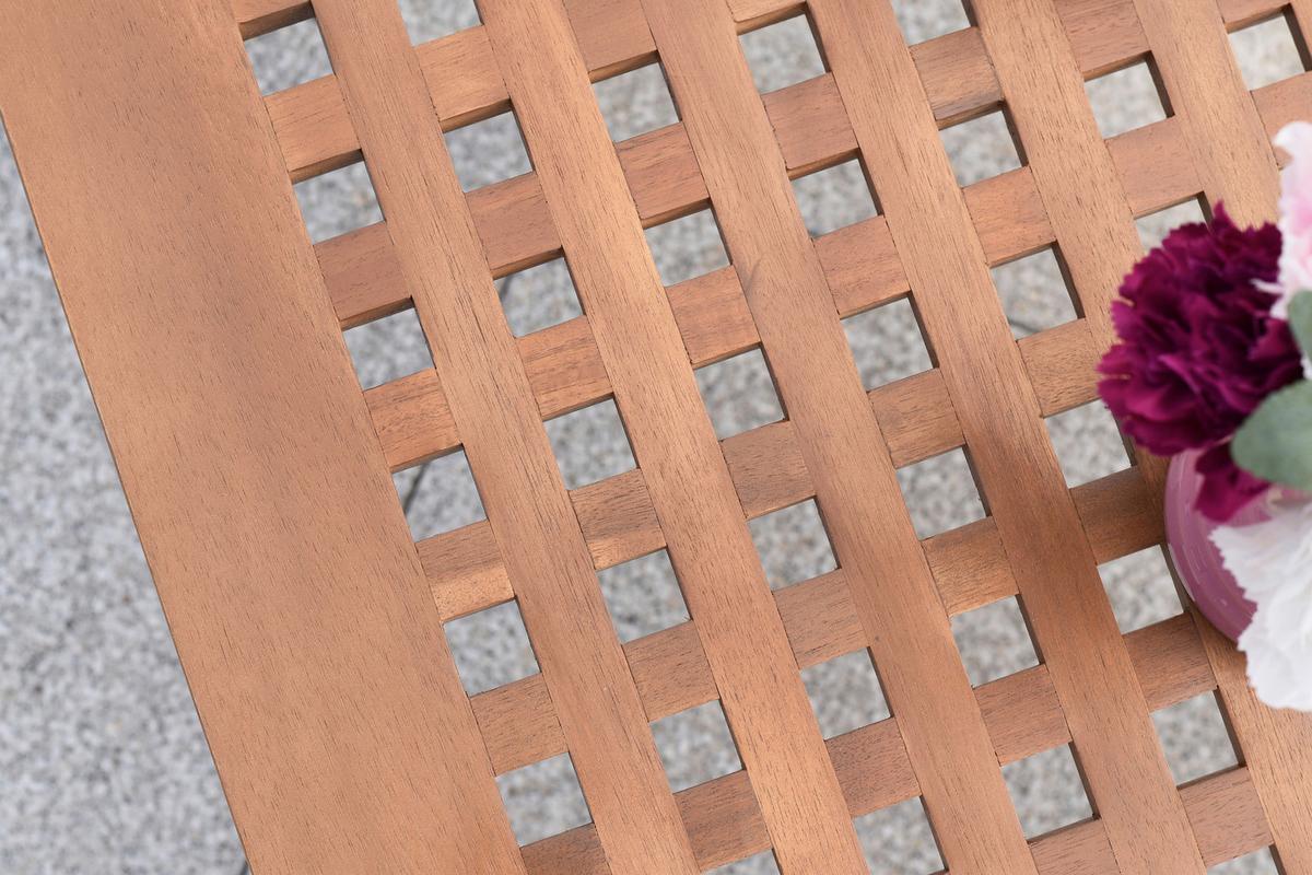 Loungegarnitur Delphi Echtholz/Metall - Beige/Weiß, KONVENTIONELL, Holz/Textil - Gardenson