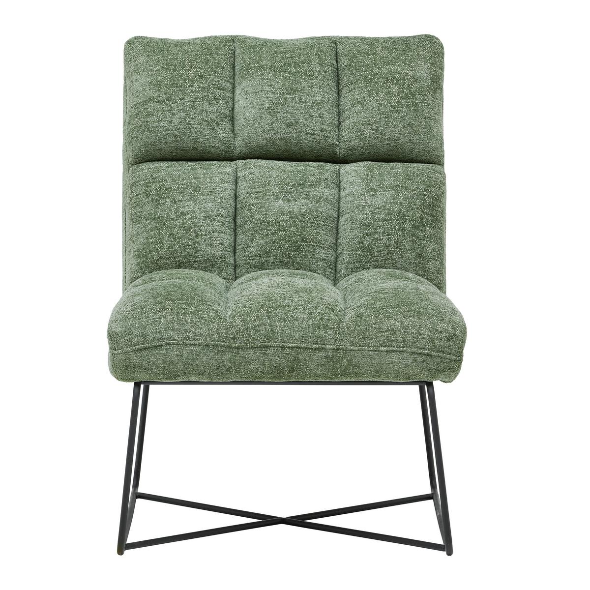 Sessel Marco Grün - Schwarz/Grün, MODERN, Textil/Metall (62/86/87cm) - Mömax