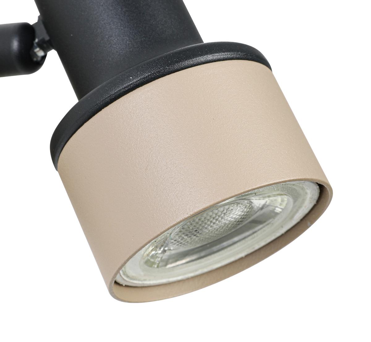 Reflektor Simba - črna/peščene barve, Romantika, kovina/umetna masa (10,8/8/9,7cm) - Mömax