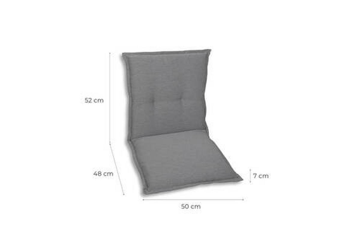 Sesselauflagenset Hellgrau, 6-teilig - Grau, Basics, Textil (50/7/100cm)