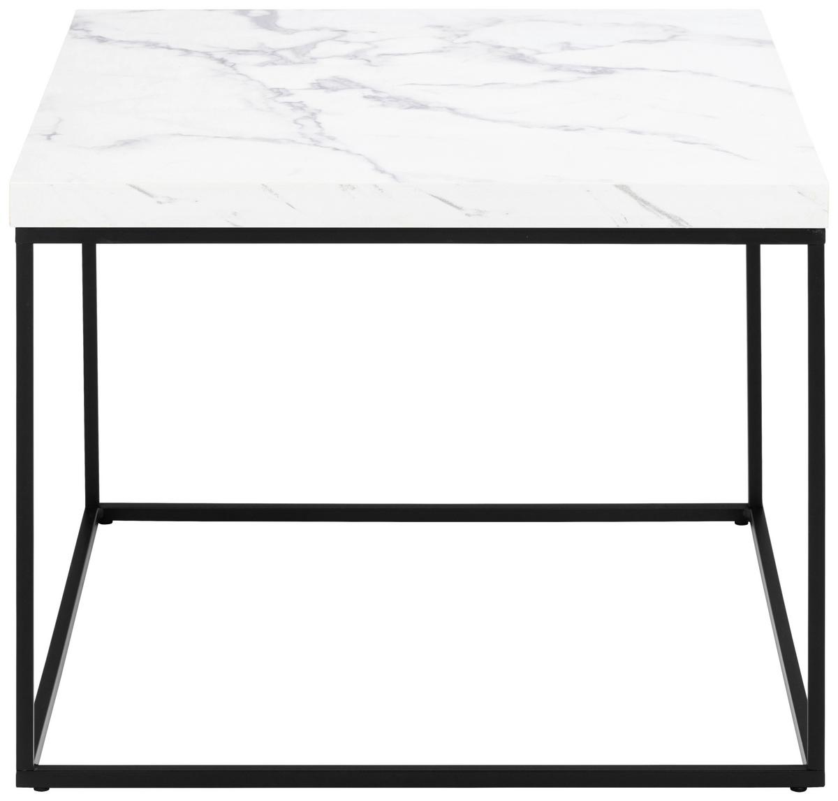 STOLIK KAWOWY BAROSSA - biały/czarny, Design, materiał drewnopochodny/metal (60/60cm) - Livetastic