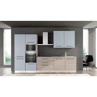 Blok Kuhinja S Aparatima Line 330 - siva/crna, Konvencionalno, drvo/metal (330/216-240/60cm)