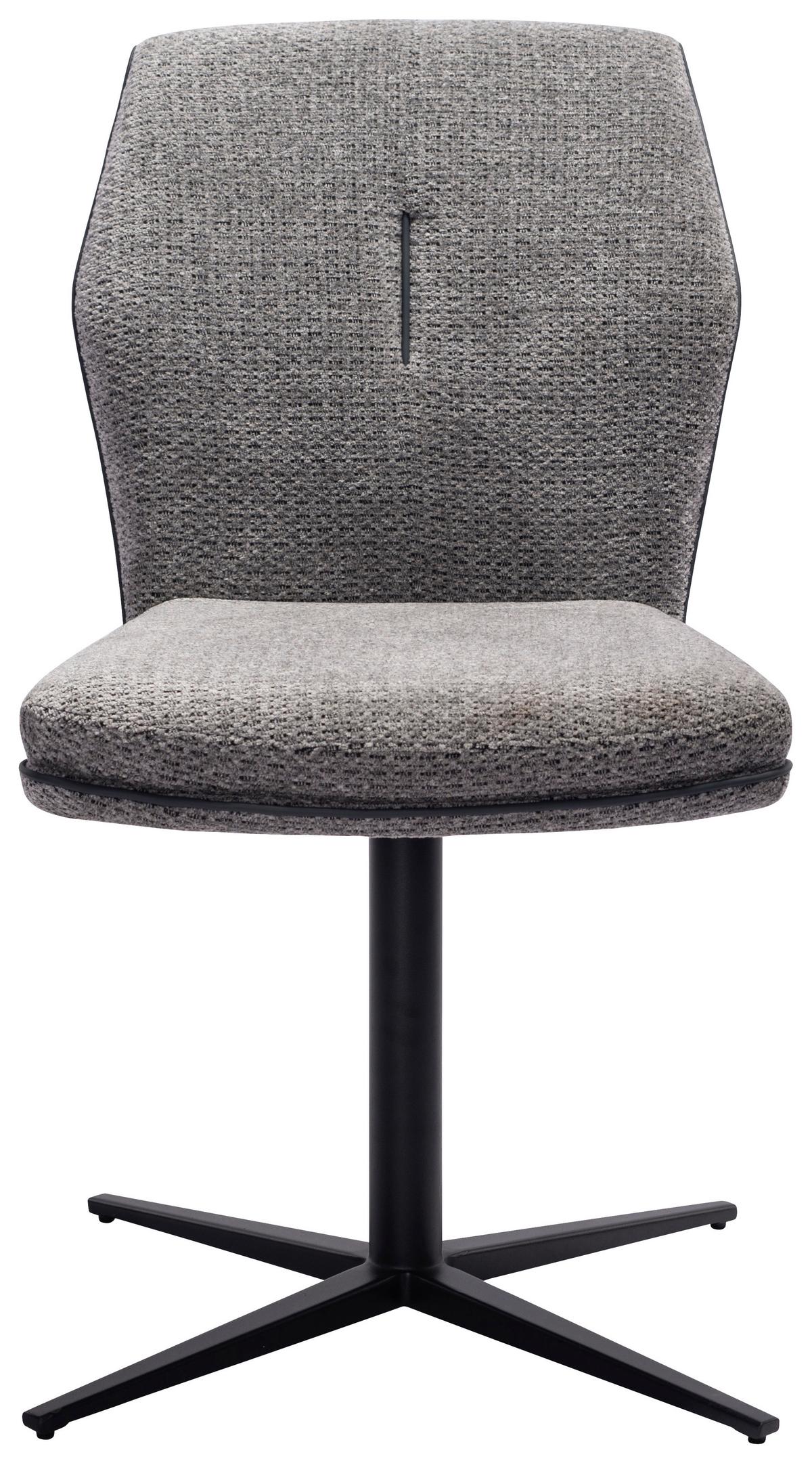 KRZESŁO LILLY - czarny/szary, Design, metal/tkanina (48/88/63cm) - Novel