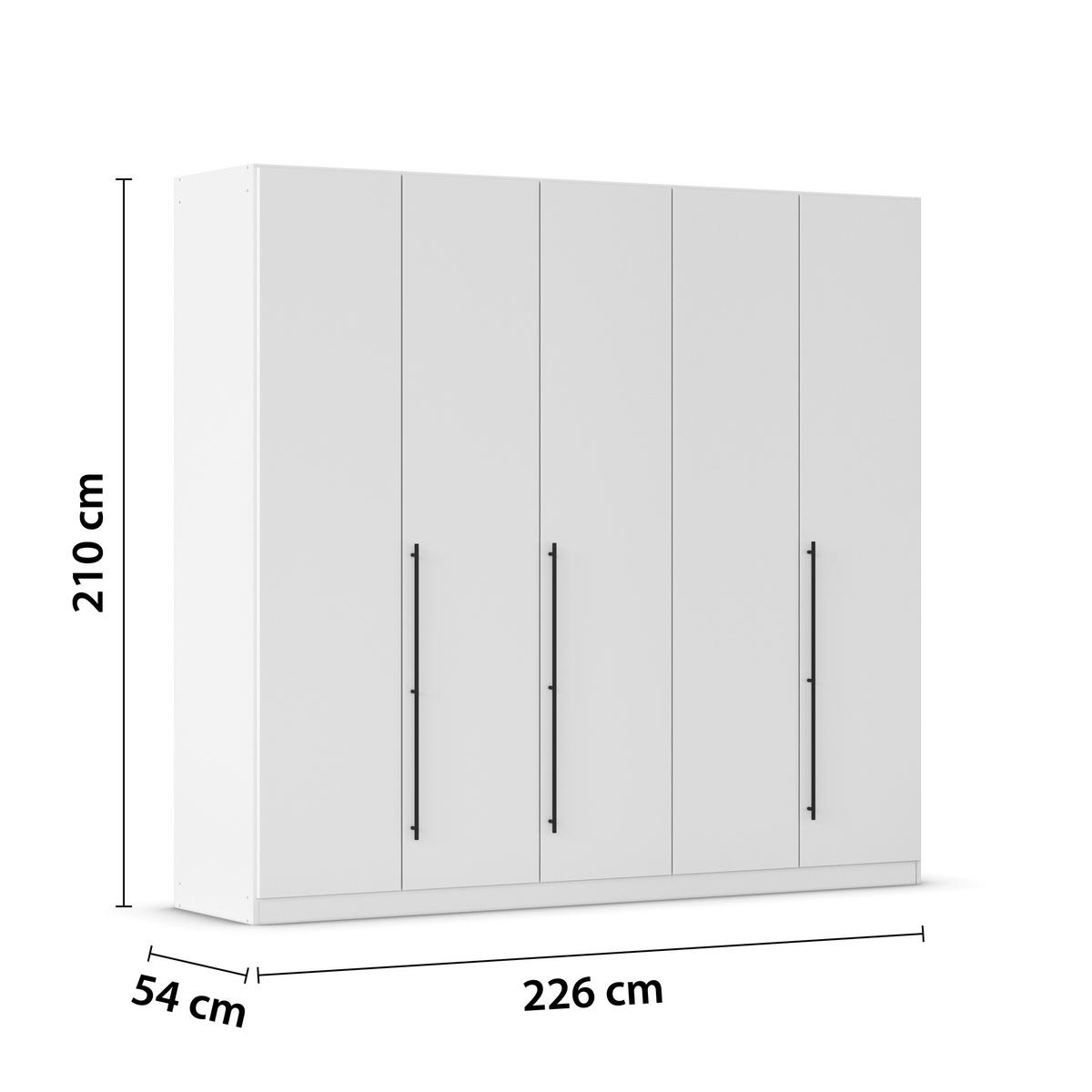 Șifonier Safari - alb/gri, Konventionell, material pe bază de lemn (226/210/54cm)