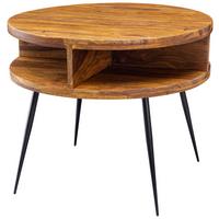 Klubska Miza Couchtisch - črna/barve indijskega rožnega lesa, Moderno, kovina/les (60/60/50cm) - MID.YOU