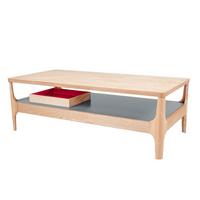 Couchtisch Avery I Esche / Grau - Eschefarben/Grau, Design, Holz (120/60/40cm) - Kayoom