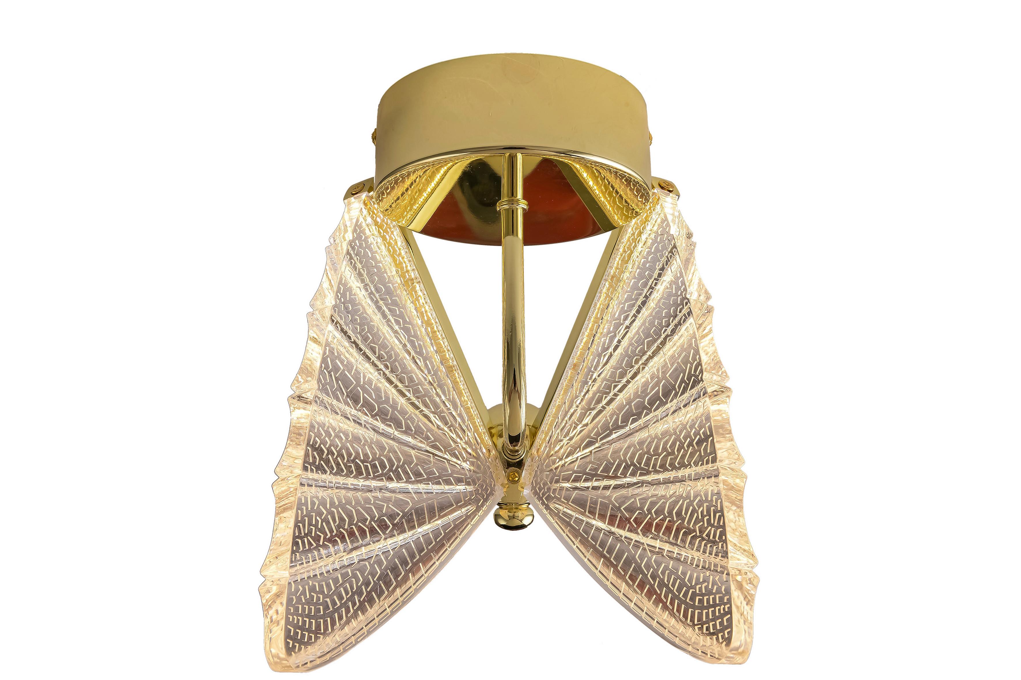 Wandleuchte Lp-1715/1w_mariposa - Goldfarben, Konventionell, Kunststoff (22/18/24cm)
