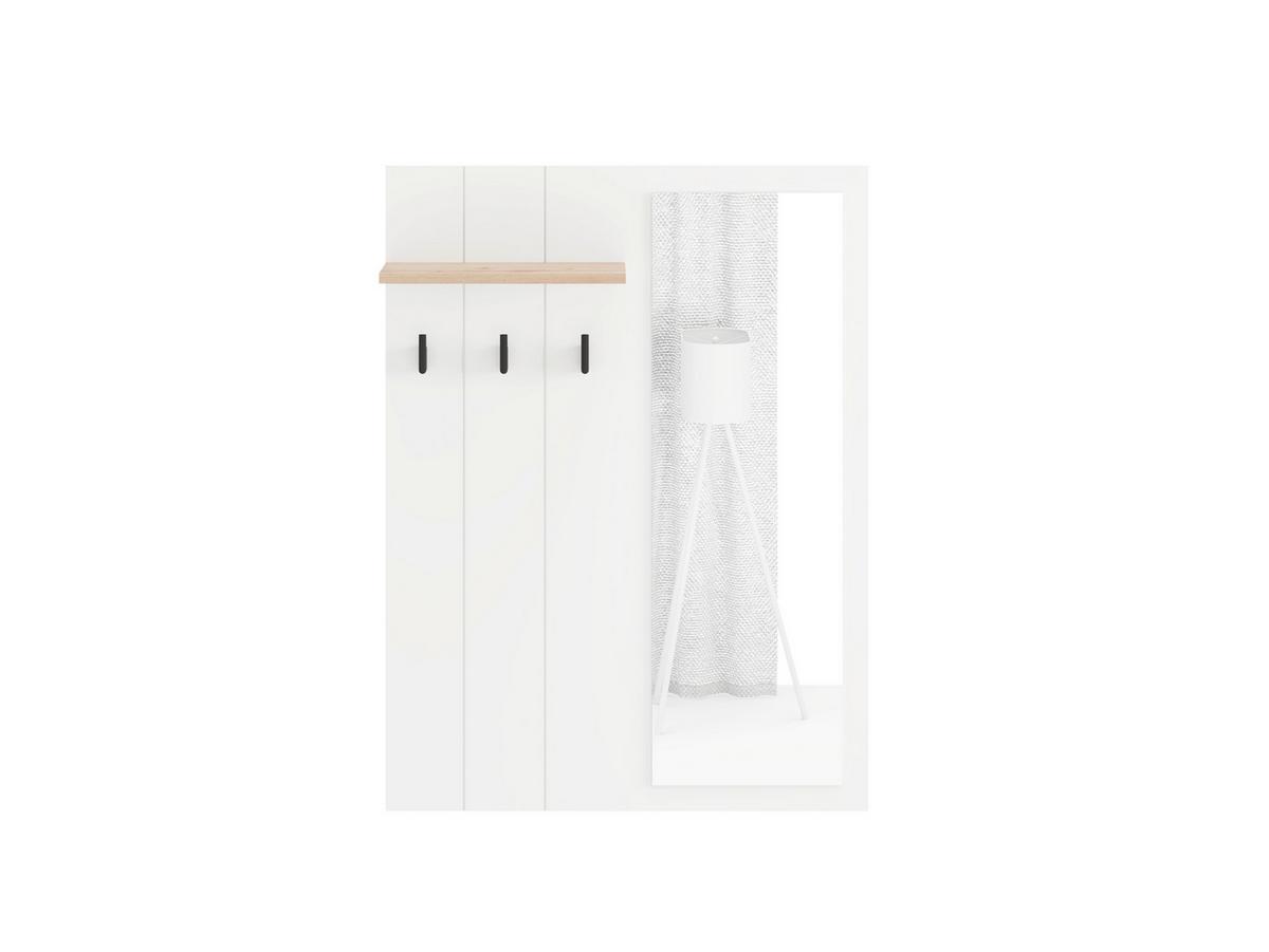 Előszobapanel Bedford - Artisan tölgy/fehér, Romantik / Landhaus, faalapú anyag (76,5/102/19,5cm)