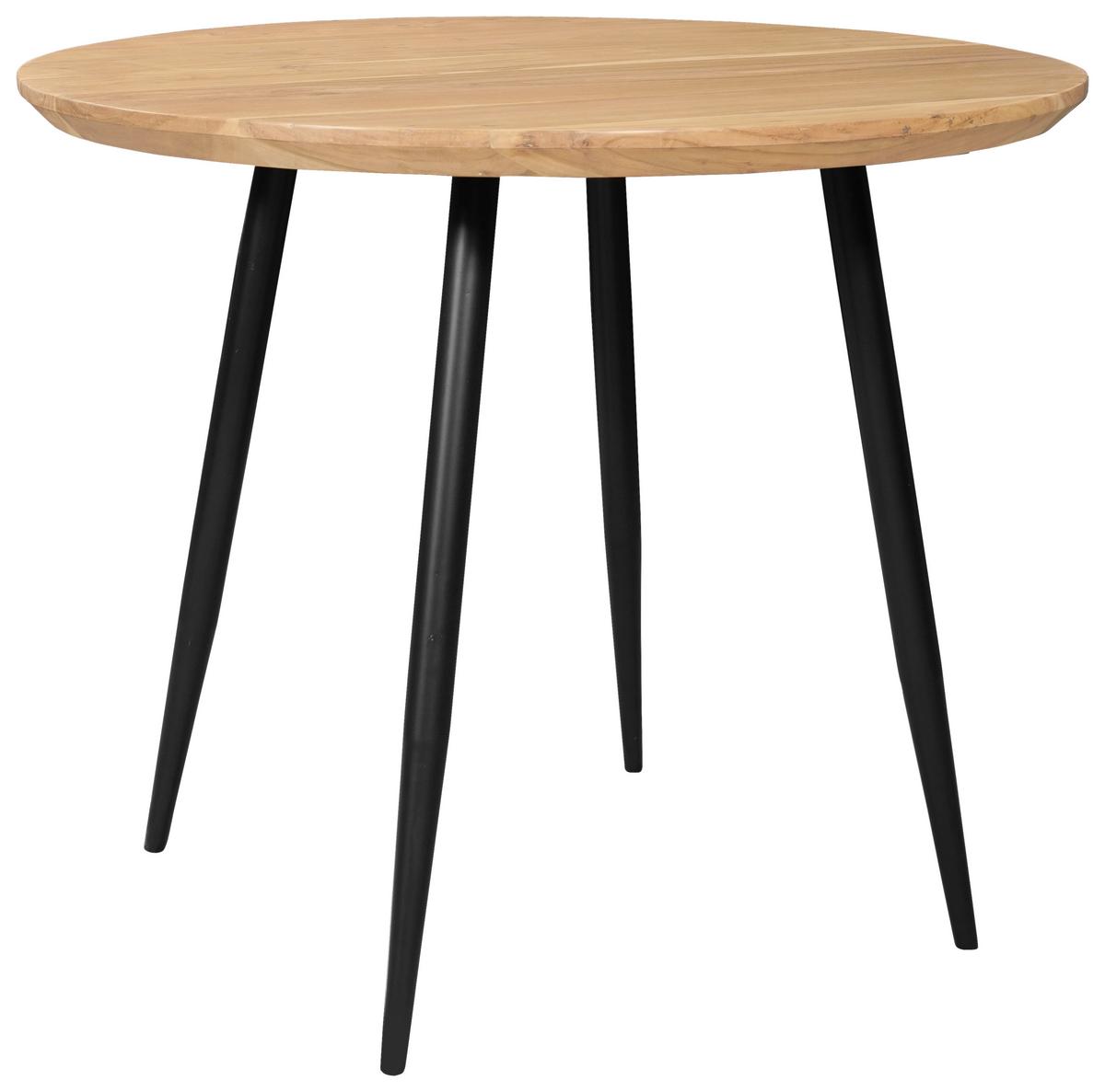 STÓŁ DO JADALNI MALLORCA - kolor akacjowy/czarny, Lifestyle, metal/drewno (80/80/76cm) - Stylife