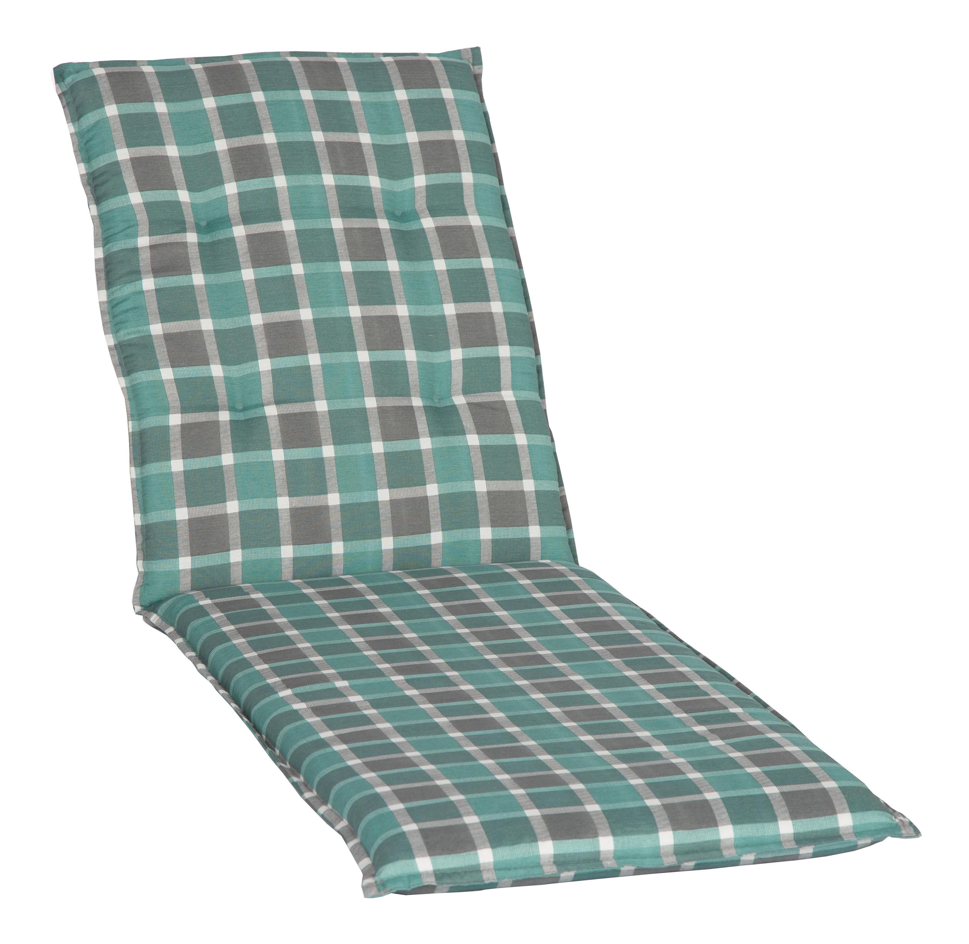 Liegenauflage Büsum ca. 193x60 cm Grau/Türkis - Türkis/Grau, Basics, Textil (193/60/6cm) - Gardenson