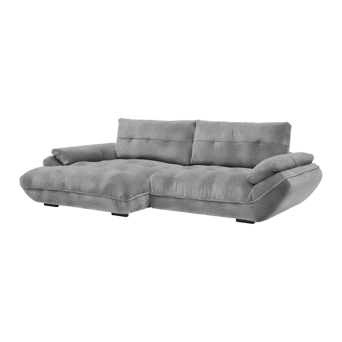 Wohnlandschaft Vivo Grau - Schwarz/Grau, MODERN, Kunststoff/Textil (179/63/317cm) - Premium Living