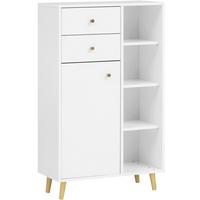 Visoka Komoda Bjarne, Bela - barve hrasta/bela, Moderno, leseni material/les (60,2/113,4/33,1cm) - Stylife