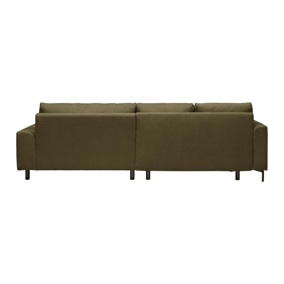Ecksofa Integra Olivgrün - Schwarz/Olivgrün, Textil/Metall (170/81-93/294cm) - Mömax