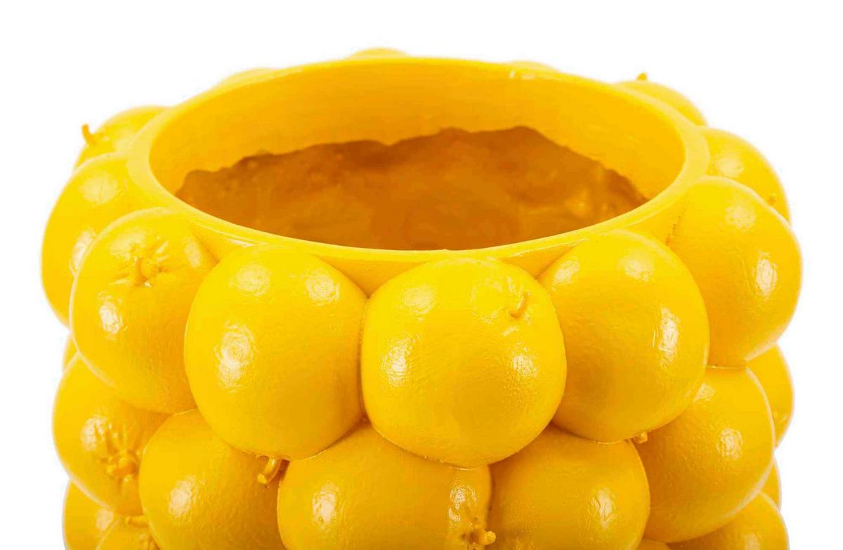 Vase Lemons Gelb - Gelb, Basics, Kunststoff (21/28/21cm)