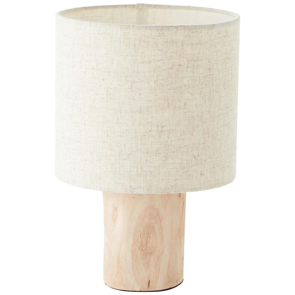 Tischleuchte Pia Naturfarben max. 40 Watt - Naturfarben, Natur, Holz/Textil (20/30cm) - Brilliant