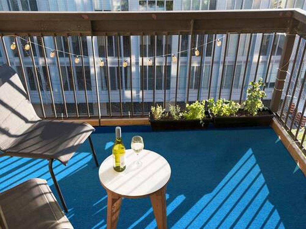 Rasenteppich Tennesse Blau ca. 400x900cm - Blau, Basics, Textil (400/900cm)